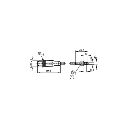 Датчик температуры с кабелем с датчиком с резьбой (вворачиваемый) TS2789