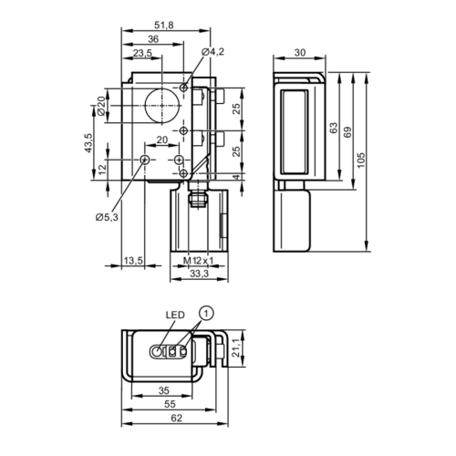 Рефлекторный датчик O5P51A