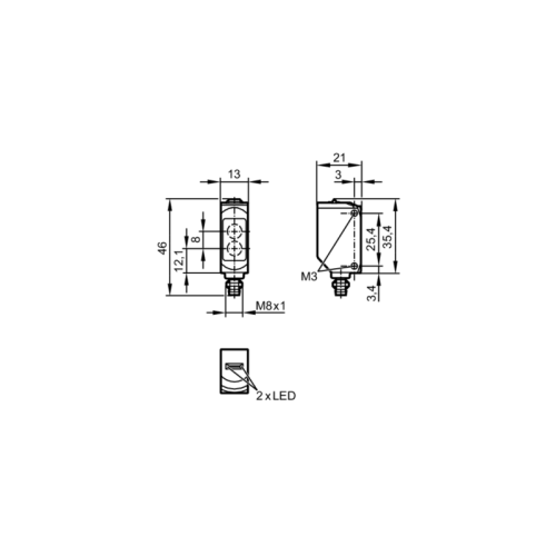 датчик диффузного отражения с функцией подавления заднего фона O6H212