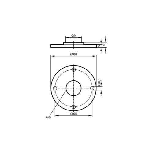 Фланцевая пластина для датчиков уровня E43202