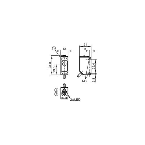 Однолучевой световой барьер - приёмник O6E404