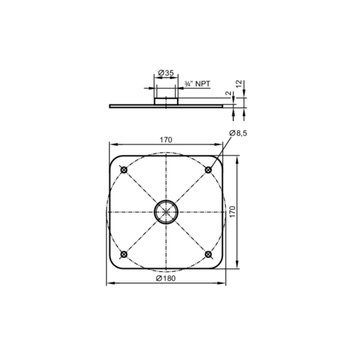 Соединительная пластина для датчиков уровня E43381