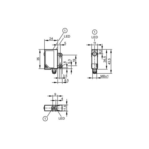 Однолучевой световой барьер - приёмник OJ5139