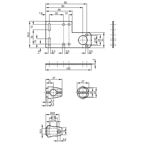 Монтажный набор для датчиков позиционирования E11117