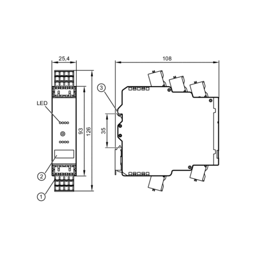 Модуль безопасности AS-интерфейс для установки в шкаф управления AC3219 AC3219