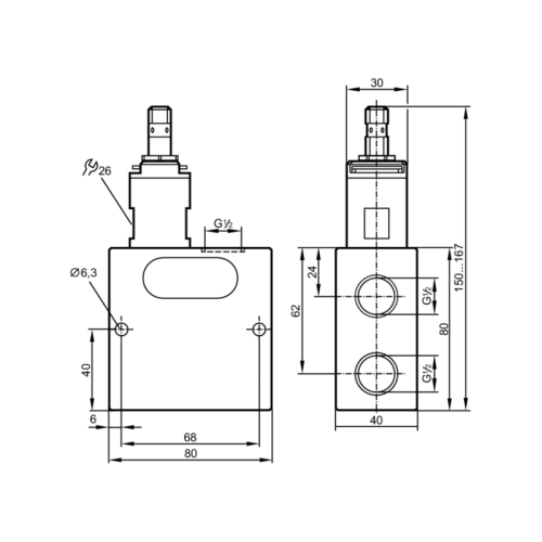 Датчик потока для невозвратного клапана SBU324