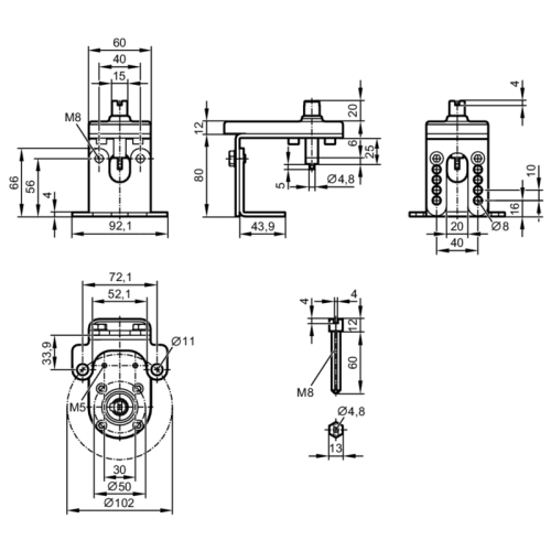 Монтажный набор для ручных и шаровых клапанов E12524