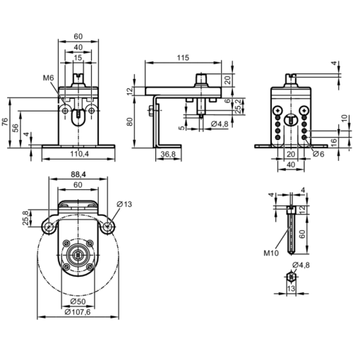 Монтажный набор для ручных и шаровых клапанов E12590