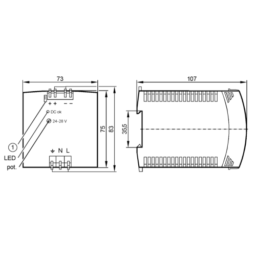 Блок питания 24 V DC, импульсный DN1022