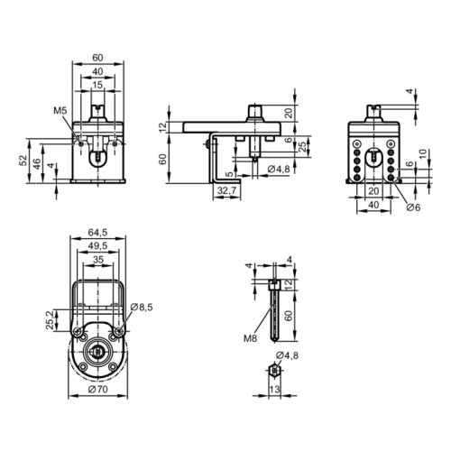 Монтажный набор для ручных и шаровых клапанов E12523