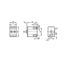 Сдвоенный индуктивный датчик для вентильных приводов IN0137