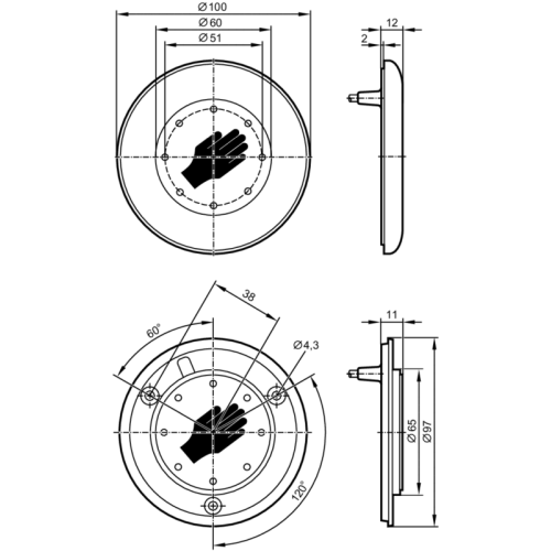 Емкостные датчики прикосновения KT5001 KT5001