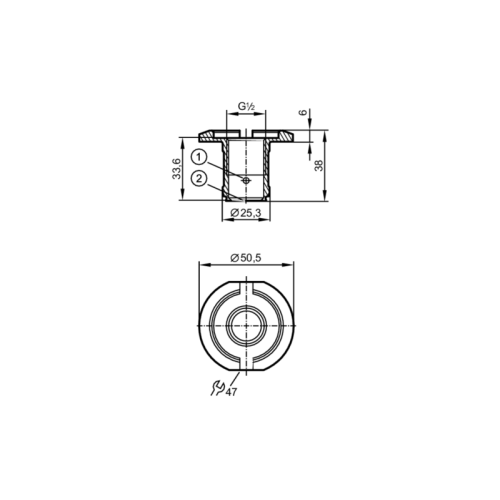 Присоединительный адаптер Tri-Clamp E33405