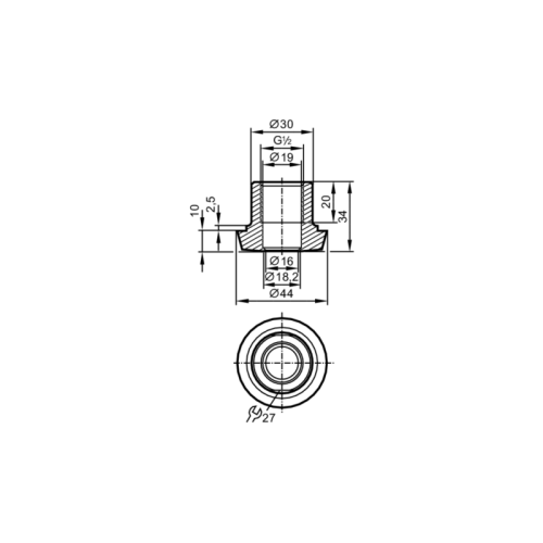 Присоединительный адаптер гигиеническое исполнение E43304