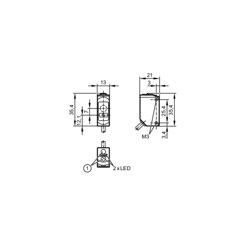 датчик диффузного отражения с функцией подавления заднего фона O6H703
