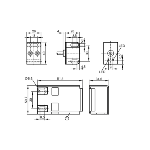 Сдвоенный индуктивный датчик для вентильных приводов IN512A