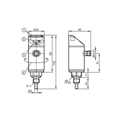 Датчик температуры с дисплеем TN2105