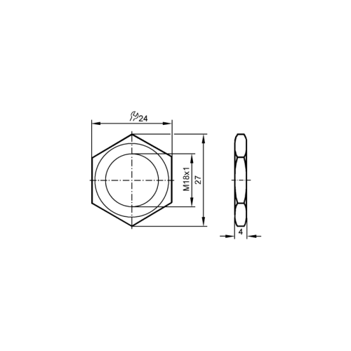 Шестиугольная гайка E10026