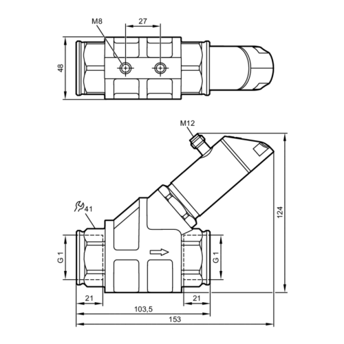Датчик потока для невозвратного клапана и дисплея SB7242