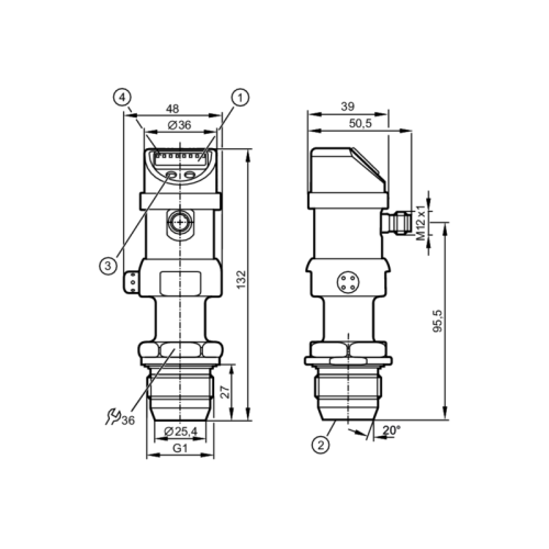 Датчик давления с дисплеем PI009A