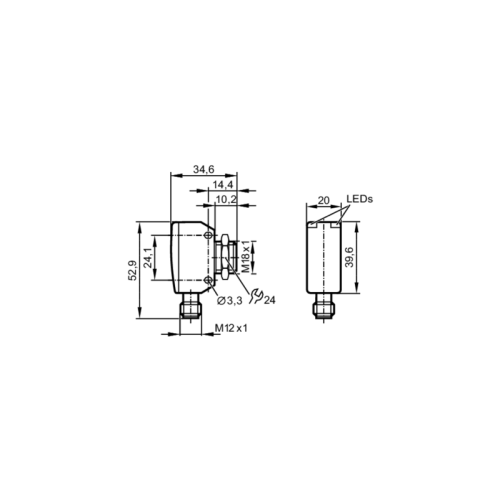 Однолучевой световой барьер - приёмник OGE381