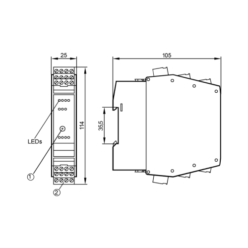 Модуль безопасности AS-интерфейс для установки в шкаф управления AC2261 AC2261