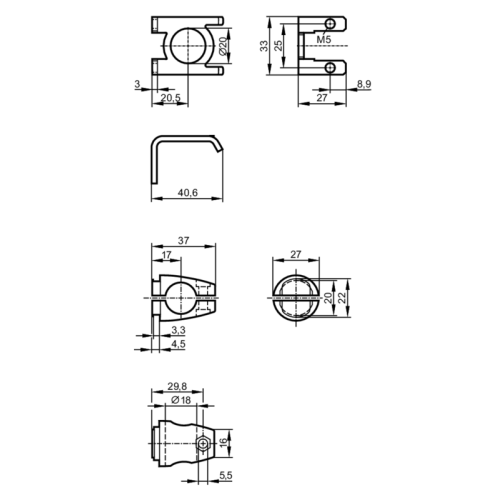 Монтажный набор для фотоэлектрических датчиков E21230