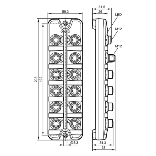 Мастер IO-Link с интерфейсом Profinet AL1402 AL1402