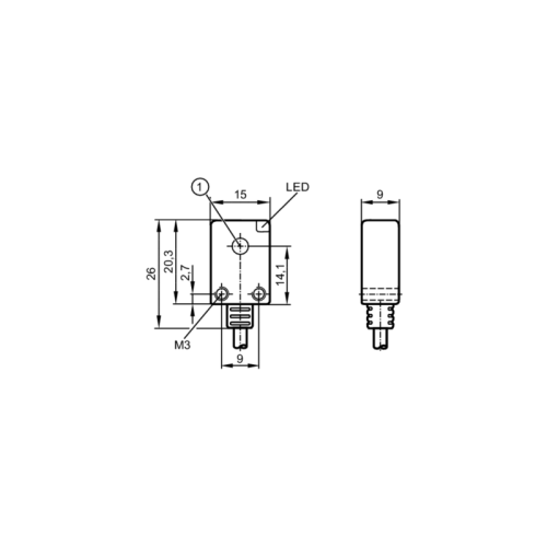 Однолучевой световой барьер - приёмник O7E202