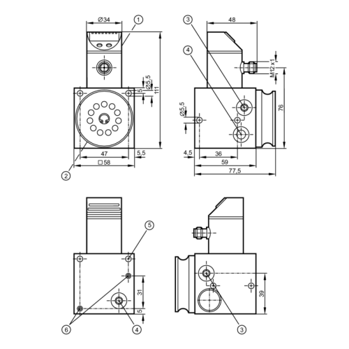 Блок управления для контроля установки объекта PS7570