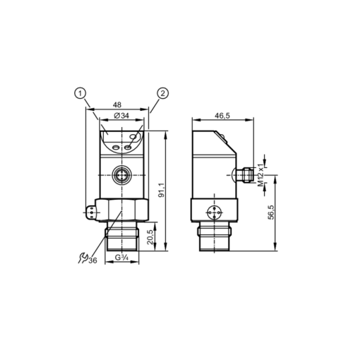 Датчик давления для установки заподлицо PF2957