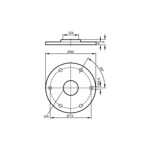 Фланцевая пластина для датчиков уровня E43201