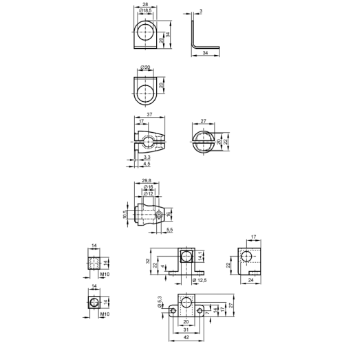 Монтажный набор для датчиков позиционирования E20867