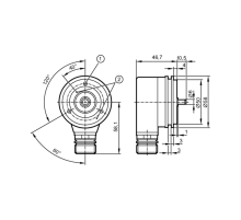 Инкрементальный энкодер со сплошным валом RU1125 RU1125
