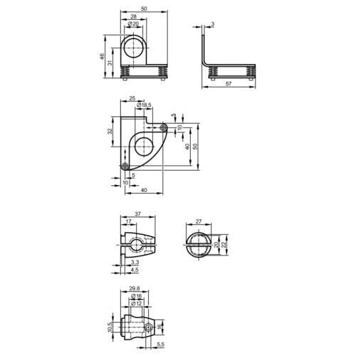 Крепеж для монтажа и тонкой юстировки лазерных датчиков E21220
