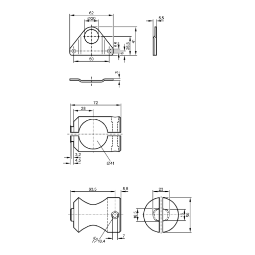 Монтажный набор для фотоэлектрических датчиков E21012
