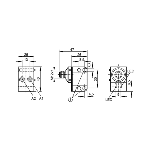 Сдвоенный индуктивный датчик для вентильных приводов IN5345