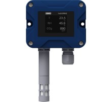 Преобразователь влажности и температуры с дополнительным модулем CO2 в настенном исполнении для систем отопления, вентиляции и кондиционирования воздуха JUMO hydroTRANS S20