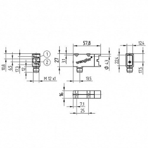 Усилитель для оптоволоконных датчиков Wenglor OUM502C0002