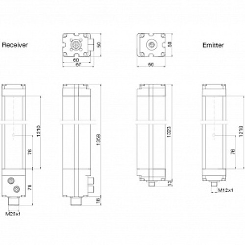 Световая завеса безопасности Micro Detectors LP4ER/40-120M4L