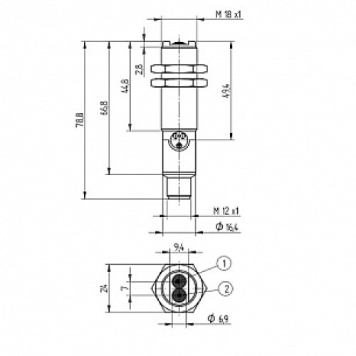 Оптический датчик Wenglor OHD202A0103