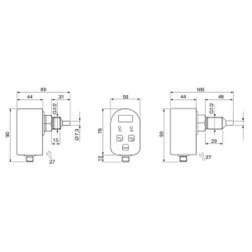 Датчик-реле температуры EGE-Elektronik TN 552/1 GPP