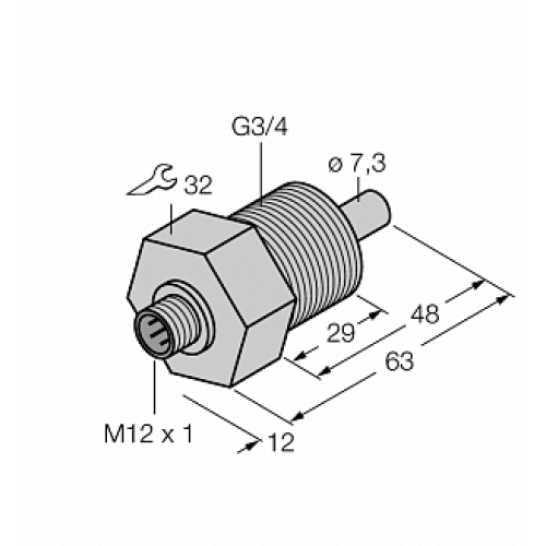 Датчик потока TURCK FCS-GL3/4A4-NA-H1141