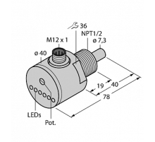 Датчик потока TURCK FCS-N1/2A4-ARX-H1140