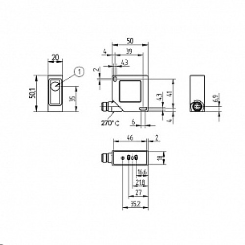 Датчик контрастной метки Wenglor WP04PAT80
