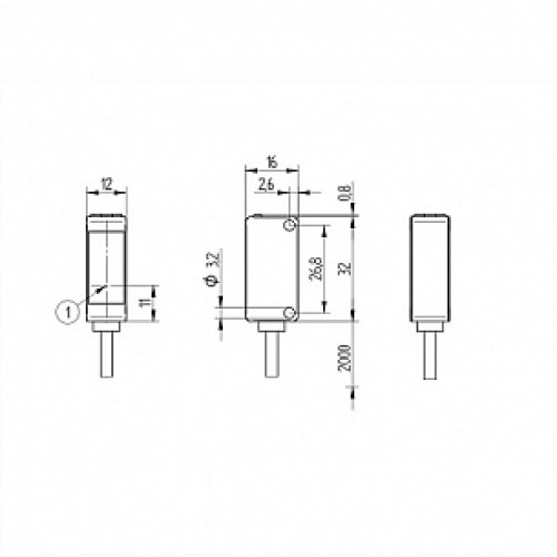 Оптический датчик Wenglor P1KS001