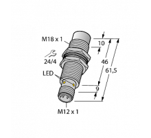 Индуктивный датчик TURCK NI15U-EM18MWD-VP44X-H1141