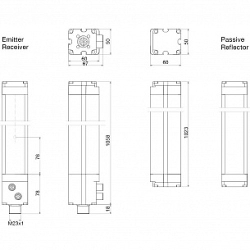 Световая завеса безопасности Micro Detectors LP4PT/0B-080M4