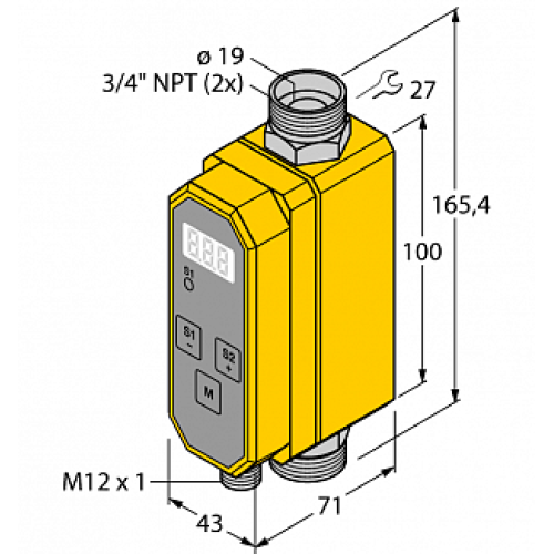 Расходомер TURCK FTCI-N3/4D19A4P-2ARX-H1160