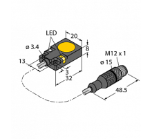 Индуктивный датчик TURCK BI7-Q08-VP6X2-0.3-RS4.4